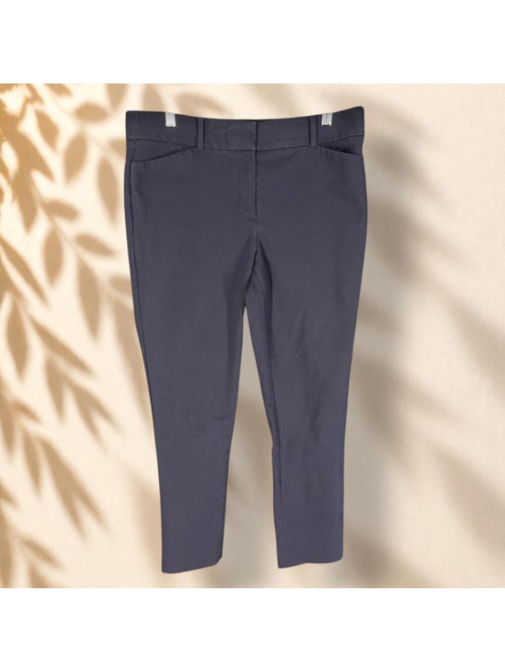 Loft Pants Women 10P Petite Blue High Rise Marisa Skinny Flat Front Pockets